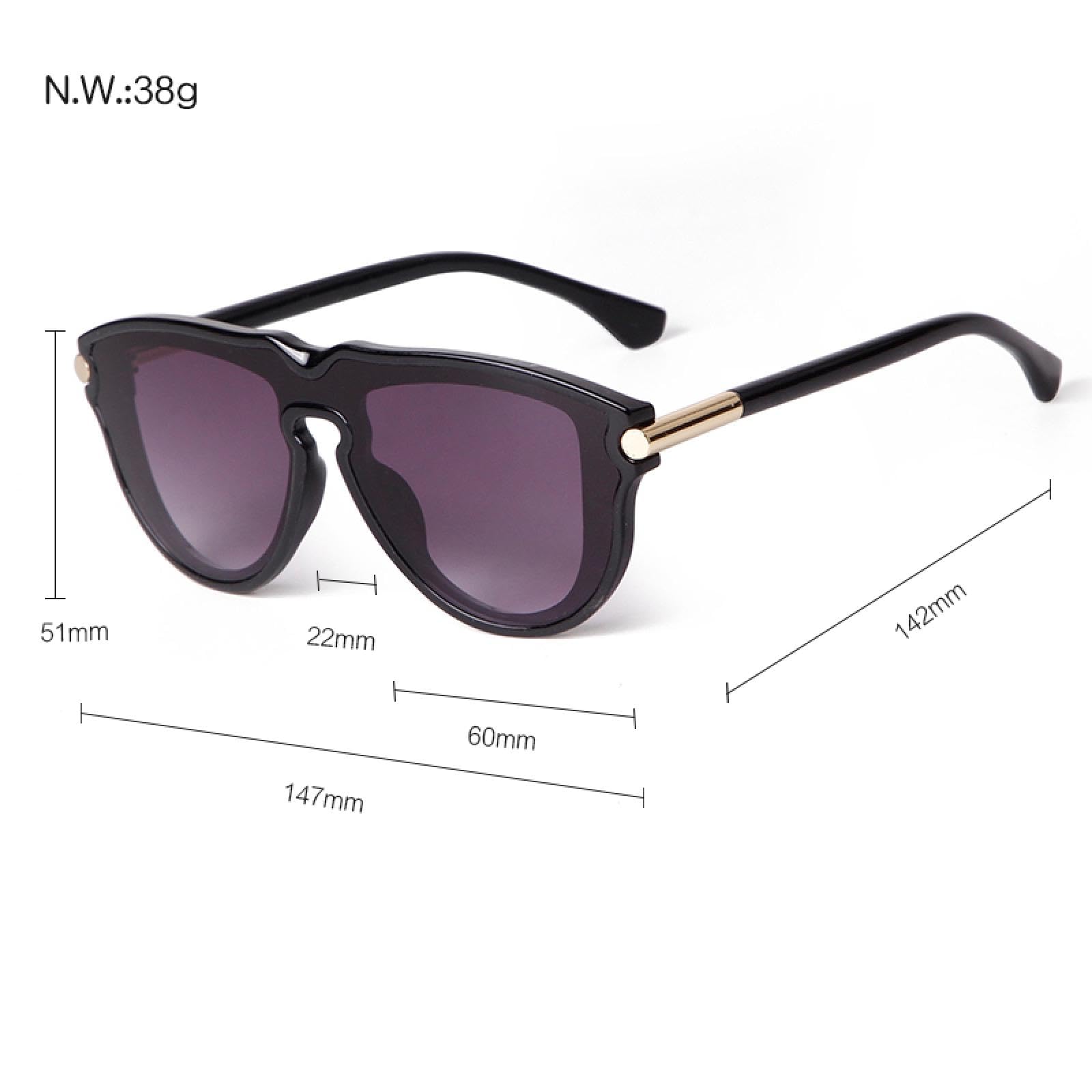 Modne okulary przeciwsłoneczne damskie męskie Pilot Oversized Uv400 Gradient Black Shade okulary przeciwsłoneczne na prezenty na zewnątrz