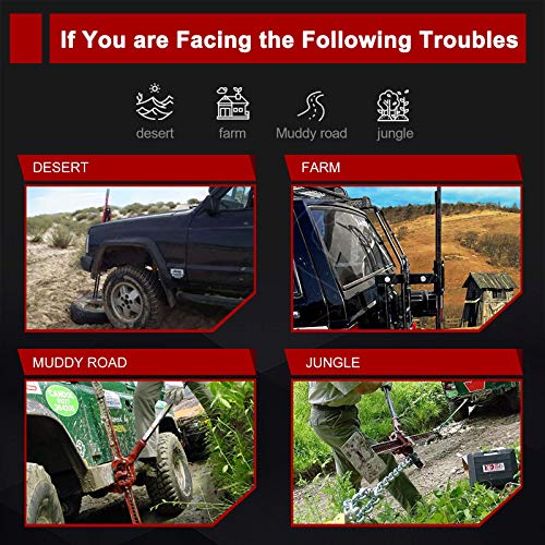 BUNKER INDUST Farm Jack 48" with Jack Base Mate,High Lift Tire Jack Stand Plate Offroad Sand Mud Snow Recovery Kit for Car Truck Jeep ATV SUV UTV