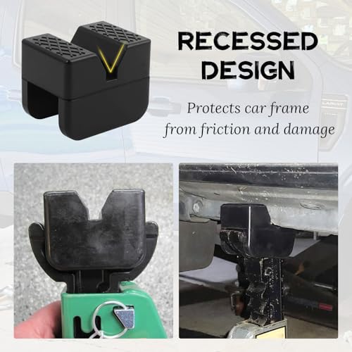 Image of 2PCS Pinch Weld Jack Pad,Thickened Rubber Jack Stand Pads for Lifting Points Cushioning and Non-Slipping,Universal Pinch Weld Jacks Adapter with Load-Bearing Range of 2 to 4 Ton