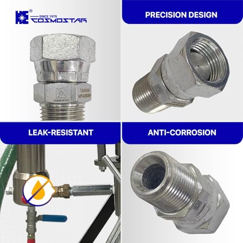 Image of Cosmostar 1 /2 inch NPTF Male x 1 /2 inch NPSM Pipe Swivel,1 /32 Restricted, Hydraulic Adapter