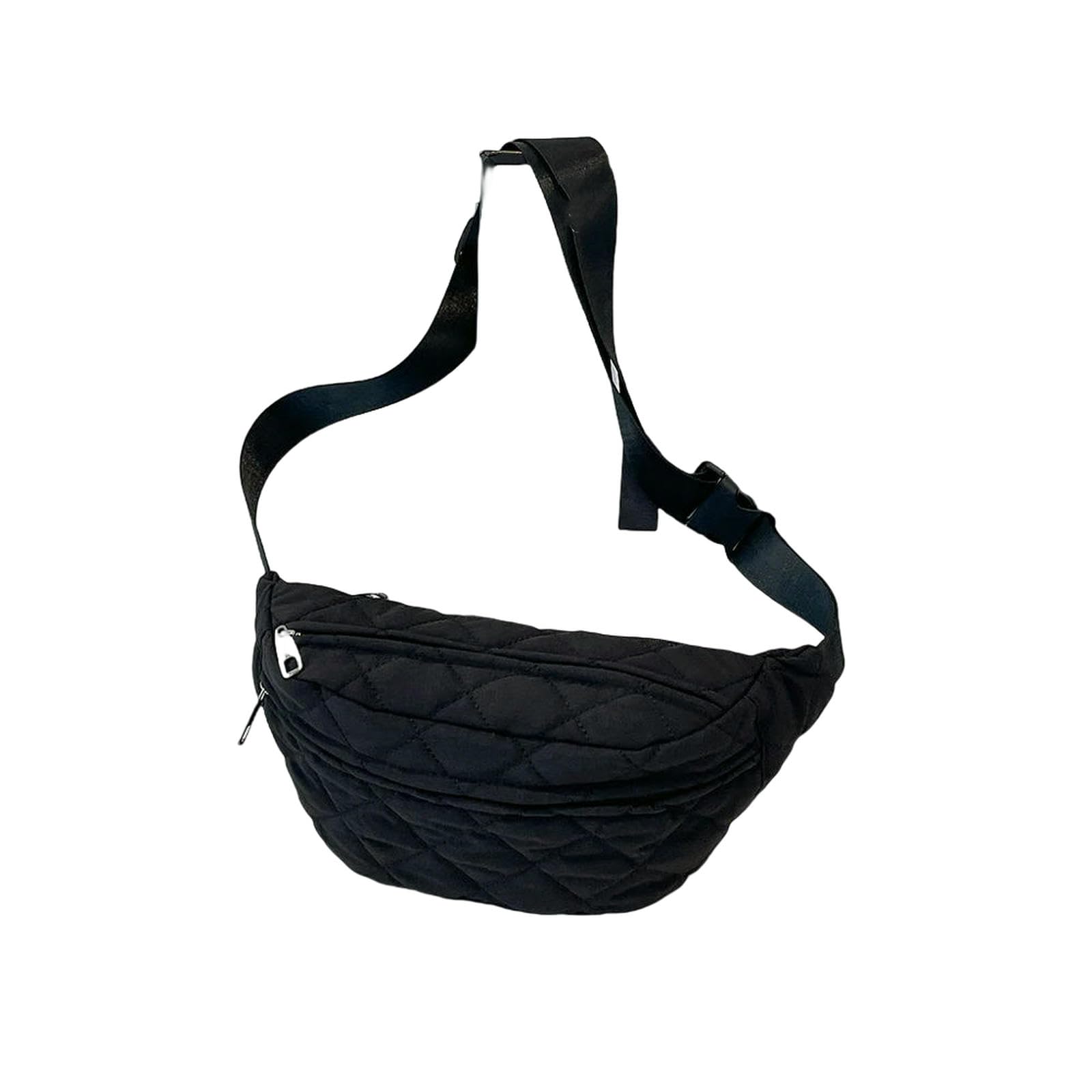 Gyios Women's Black Handbags For Large Capacity Filled Cotton Waterproof Crossbody Shoulder Bag Armpit Dumpling Quilted Casual All-Match Bag