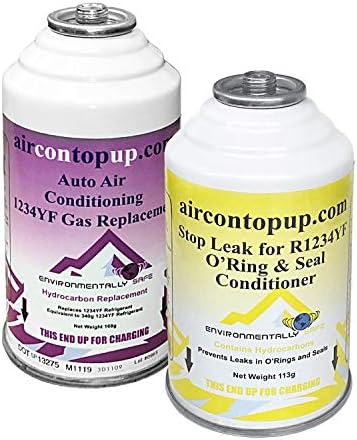 Car Aircon R1234yf Compatible Refrigerant x1 + Leak Sealer x1 : Amazon