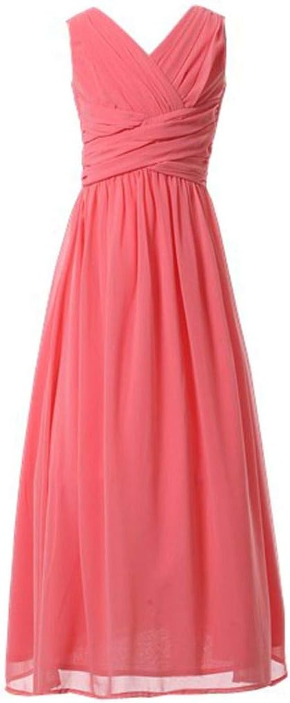 Juniors Long Bridesmaid Dress Party Dresses Flower Girl's Dress