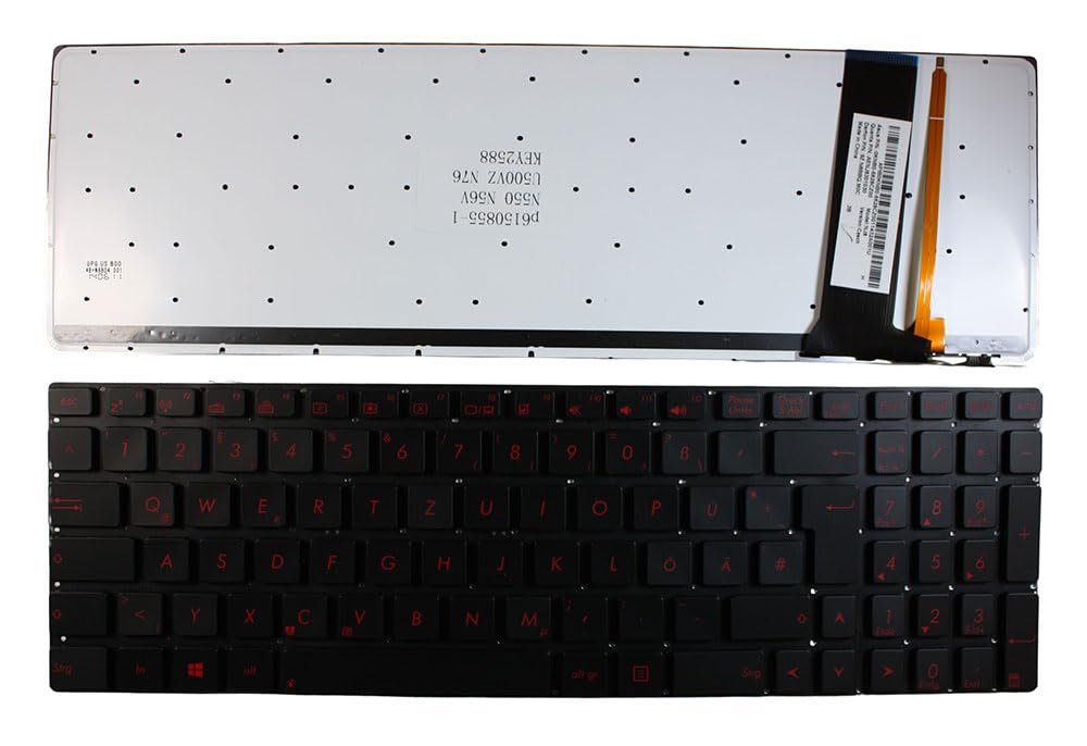 Clavier ASUS N56VJ Rétro-éclairé Allemand Robuste et Confortable de Remplacement - 2