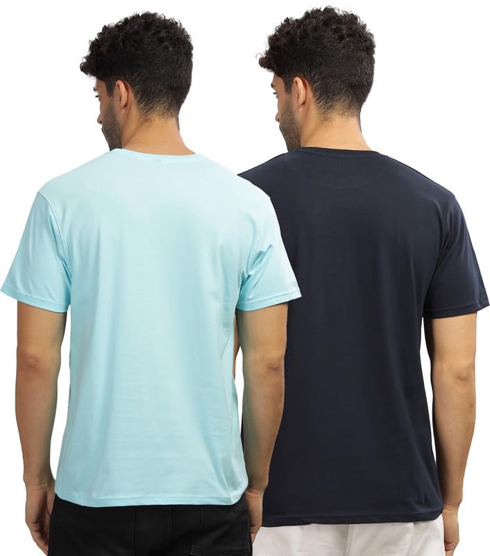 Image of XENOVAURBAN Unisex Regular Cotton Combo of 2 Solid Color Tshirt