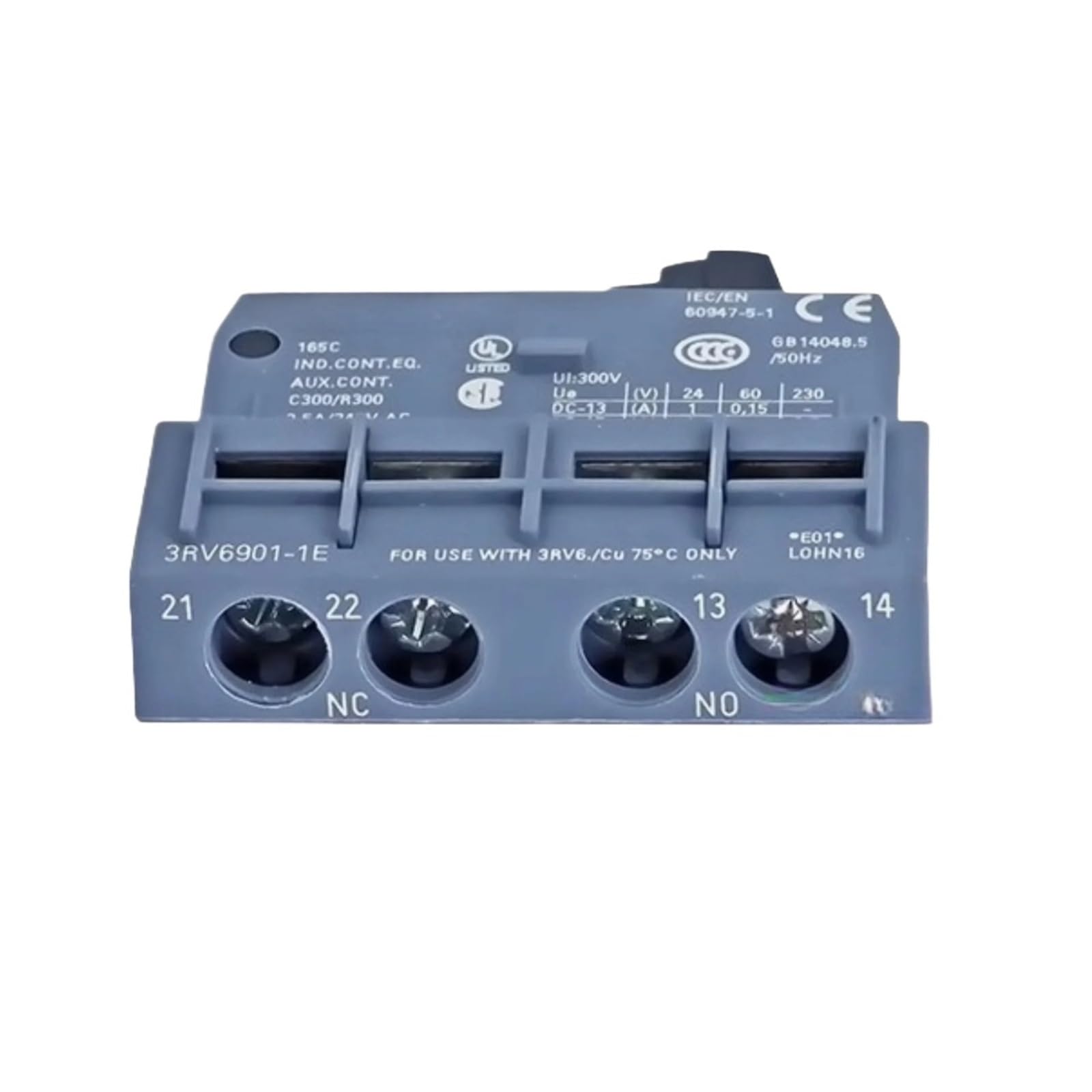 Contact auxiliaire de disjoncteur 3RV6901-1E contact ouverture et fermeture IEC 60947