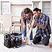 WORKPRO Tool Bag, 18 Inch Tool Bag with Waterproof Molded Base, Open Top Tool Organizer Bag with 20 Pockets, Adjustable Shoulder Strap