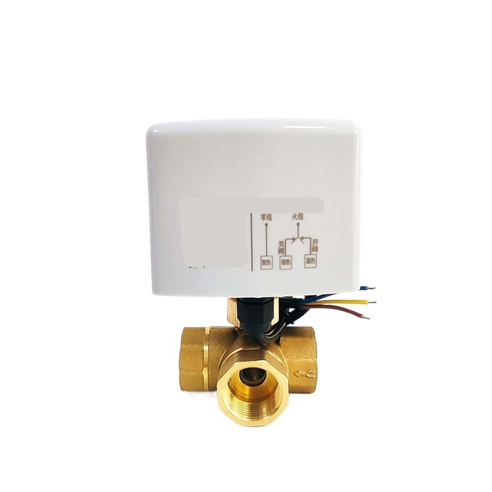 Elektryczny zawór kulowy 1/2" 3/4" 1" 1-1/4" 1-1/2" z mosiądzu, trójprzewodowy, dwukierunkowy, AC220V, DC24V, DC12V (1 12,24 VAC)