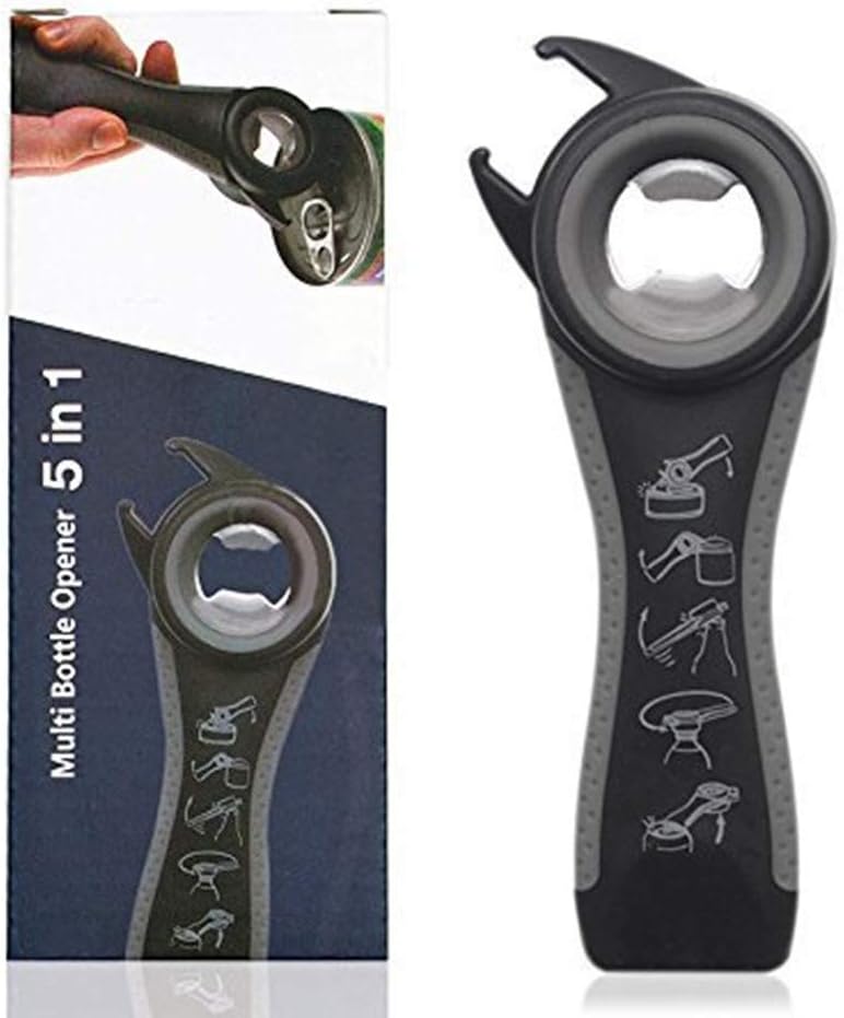 Professional Multi Bottle Opener, 5 in 1 Jar Bottle Can Opener