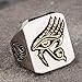 Hommes Viking Oeil D'Horus Bague Argent Egypte Symboles Doigt Anneaux Amulette Bijoux,7