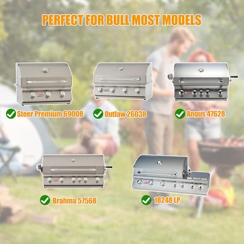 Cast Iron BBQ Cooking Grates for Bull Most Models 19.25" x 7.5" OEM 16517, Outlaw 26038, 26039, Steer Premium 69008, 69009, Lonestar Select 87048, 87049, 7 Burner Premium 18248, 18249, Set of 4 by BBQ-PLUS - Used condition - Image 3