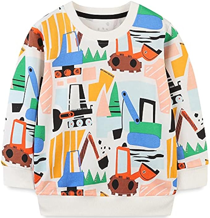 Baby Toddler Boy's Cotton Crewneck Sweatshirt Christmas Clothing 1-7Y