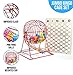 Regal Bingo - Jumbo Professional Bingo Cage - Includes Brass Cage, 75 Multi-Colored Ping Pong Balls, Master Board - for Large Group Games, Game Night, Bingo Hall, & Holiday Activities - 20 in - Red