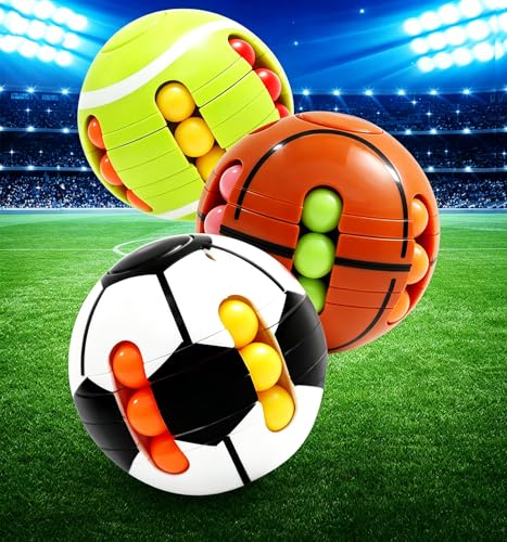 Azxb 3 Pack 2.5" Puzzle Sport Ball Toys - 3D Brain Teasers and Puzzle Games for Ages 3+ Kids and Adults, Intelligence Small Magic Bead, Hand Sport, Adult Relieve Stress, Gifts for Boys Girls — view 2