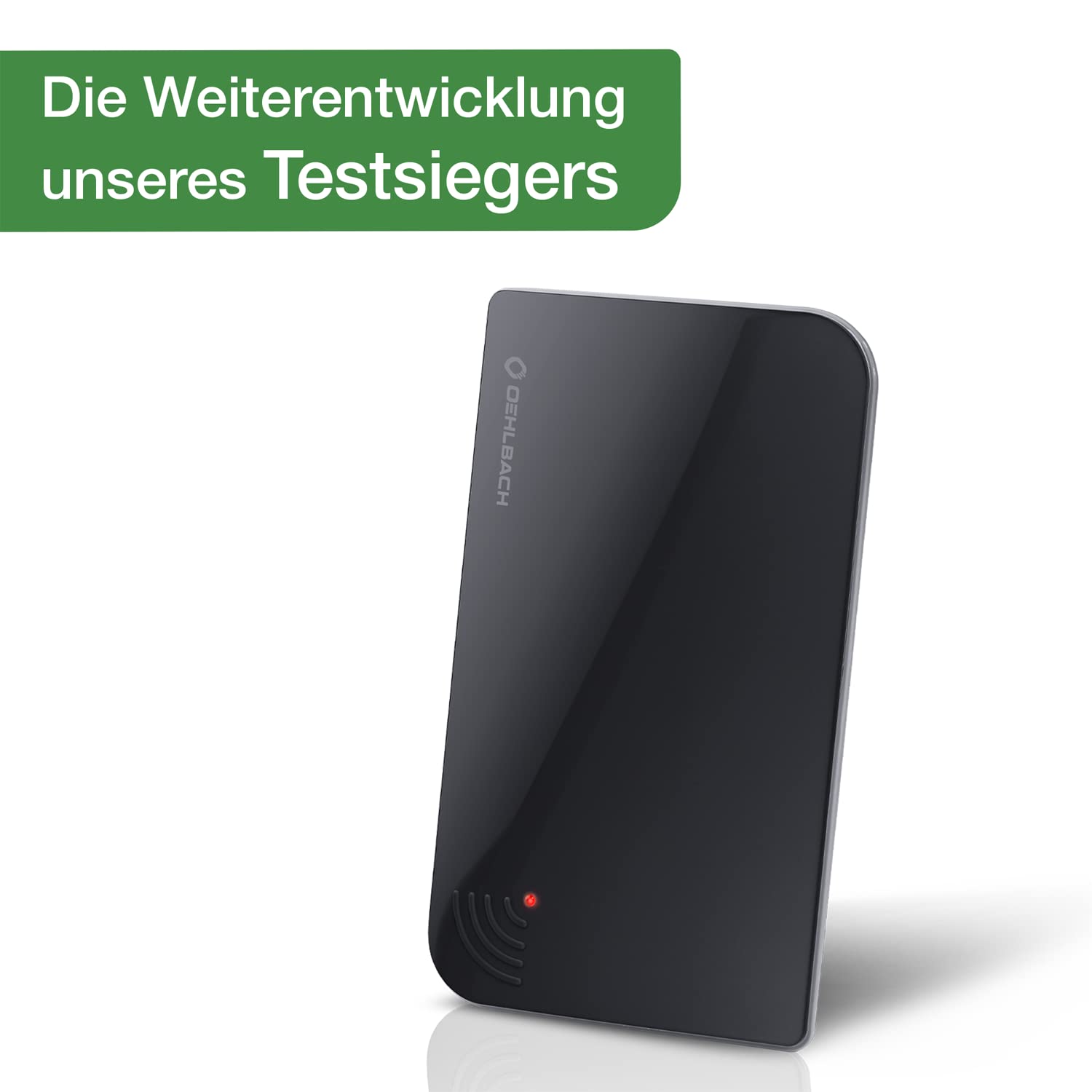 Oehlbach Scope Vision 5G DVB-T2 HD Antenne d'intérieur numérique avec amplificateur DVB-T2 Actif successeur de Notre vainqueur du Test avec Filtre 5G Noir