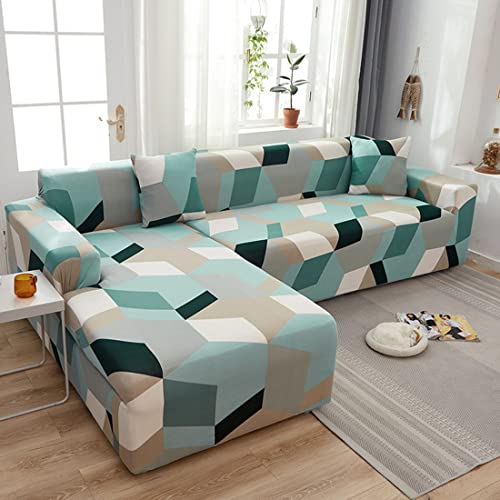 Housse de canapé extensible imprimée pour meuble 2 places - 2