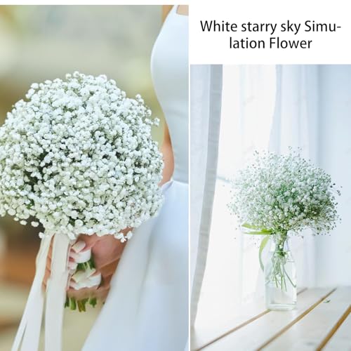 Torveen 6-Piece Artificial Baby's Breath Floral Set for Elegant Home and Wedding Decor, Realistic Silk Flowers in Bulk - Image 3