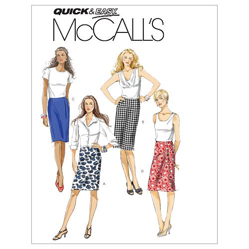 Patron de jupes McCall's M6038 couture vêtement femme tailles 32-40 trois longueurs