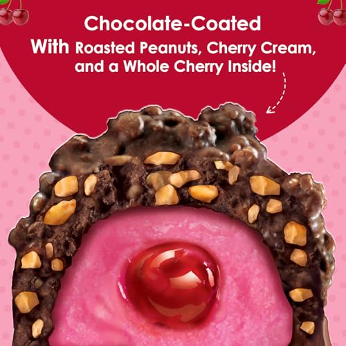 Big Cherry Candy Bars, Pack of 24 - Whole Real Cherry Coated with Chocolate and Topped with Chopped Roasted Peanuts - Individually Wrapped Nostalgic/Retro Candy - Kosher Certified Delicious Candies - image 3