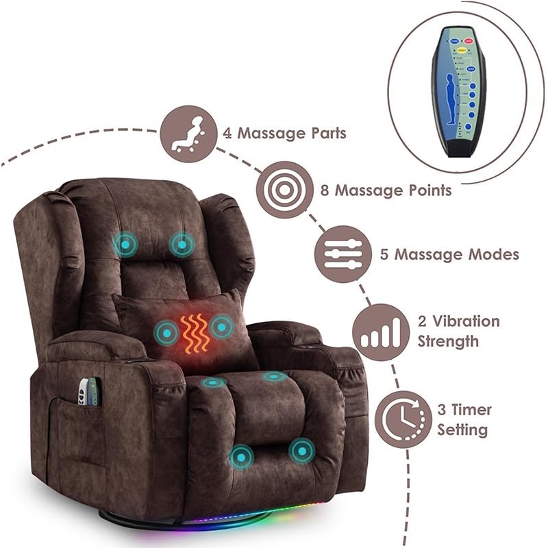 Sillón con función reclinable eléctrico color único miniatura 3