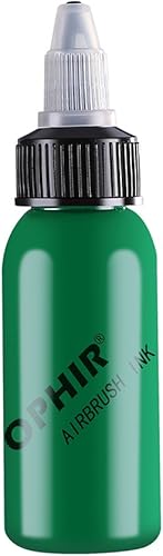 Miniatura 7 de OPHIR 12 tintas de aerógrafo de 1.0 fl oz/botella de pintura acrílica para arte de uñas, tintas de pigmento, kit de aerografía, herramientas de uñas