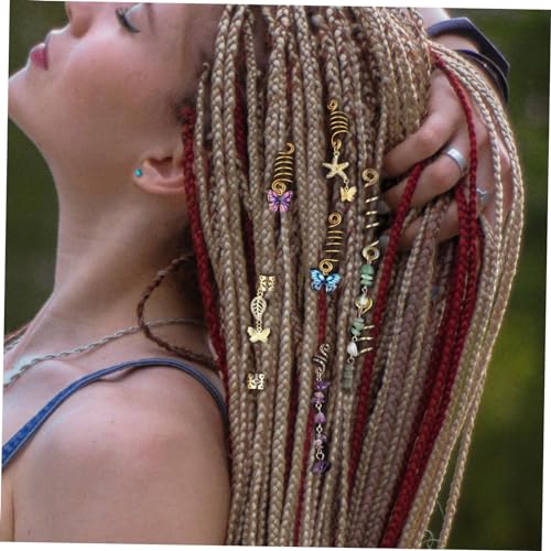 Bijoux de cheveux pirate et 31 perles dreadlocks pour tresses femmes