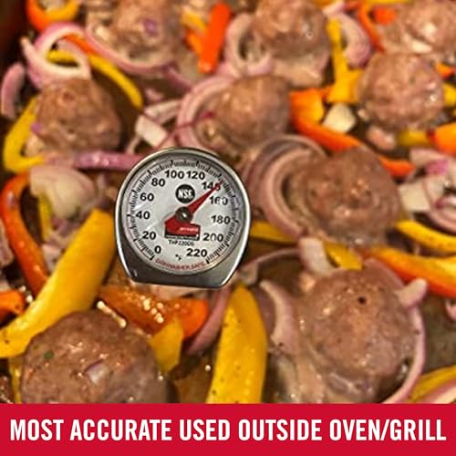 Image of Rubbermaid Commercial Products Food /Meat Instant Read Thermometer, Pocket Size, Dishwasher Safe, Red, For Meat /Food Cooking and Grilling /Oven