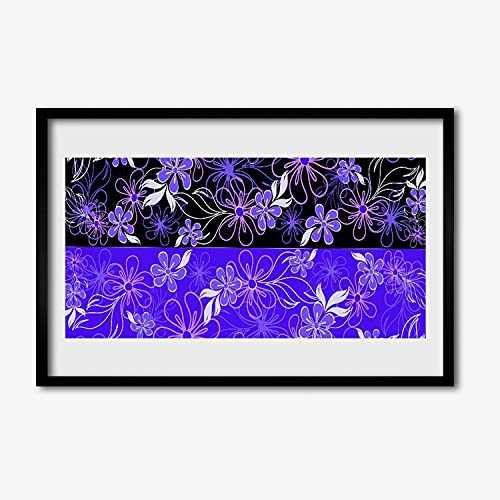 Affiche encadrée haut de gamme Tulup cadre MDF abstraction fleurs d'art 60x40