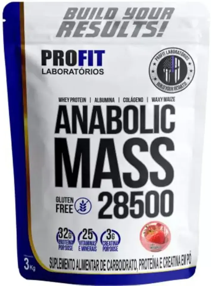 Max Titanium Anabolic Mass 28500 Morango 3Kg Profit
