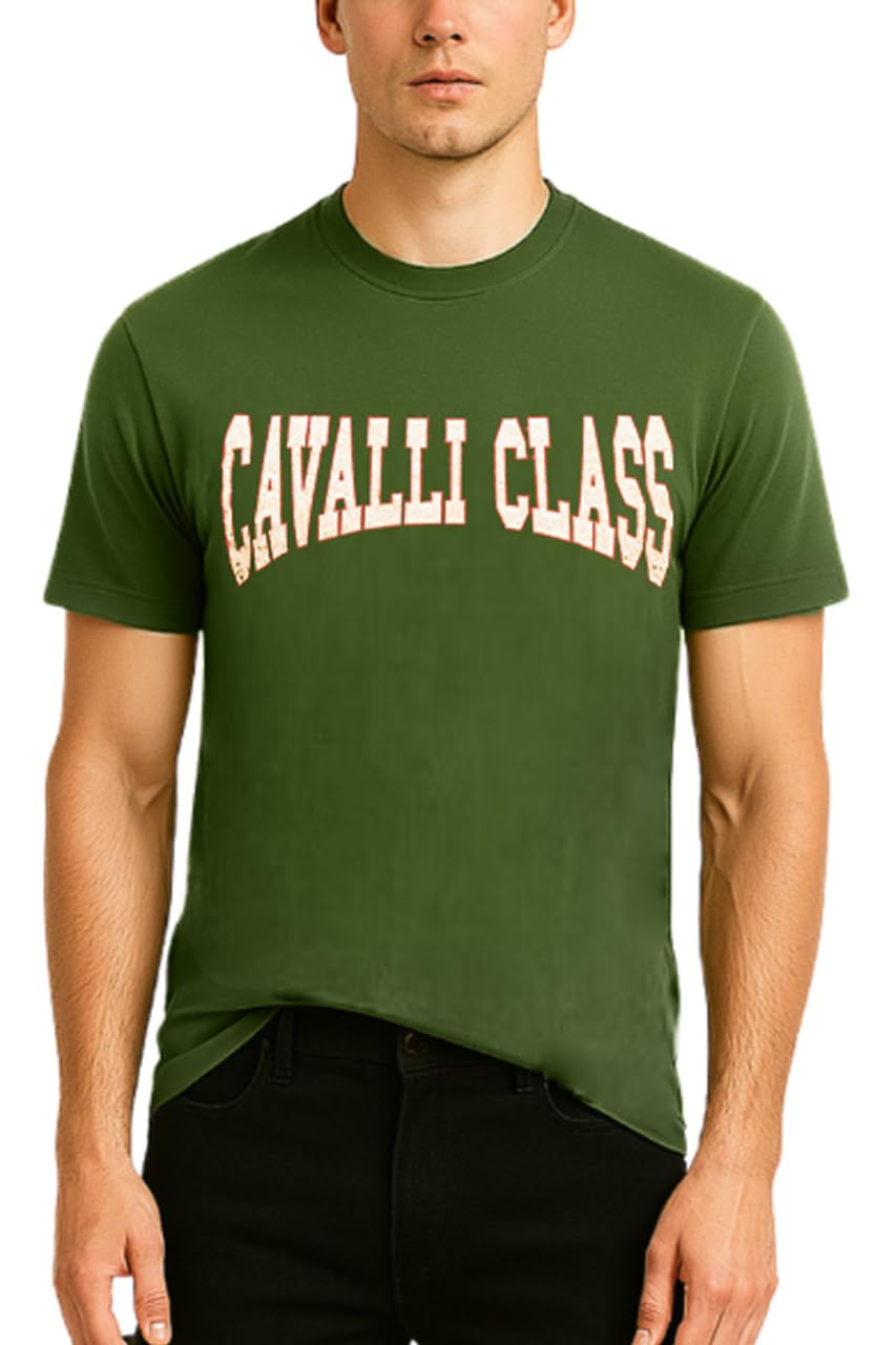 cavalli class Men's Cotton T Shirt |Round Neck T-Shirt | Half Sleeve-Regular Fit Tshirt-picture-11