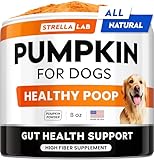 STRELLALAB Pumpkin Powder for Dogs - 8oz Powdered High Fiber Supplement and Stool Softener - Upset Stomach, Food Sensitivity - Improve Digestion - 8oz Powder