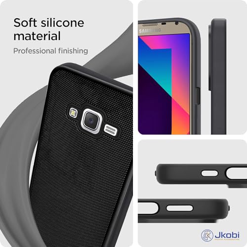Image of Jkobi Back Cover Case for Samsung Galaxy J7 Nxt (Textured Grip Design | Camera Protection | Slim and Light Weight | Soft Touch and Feel | Black)