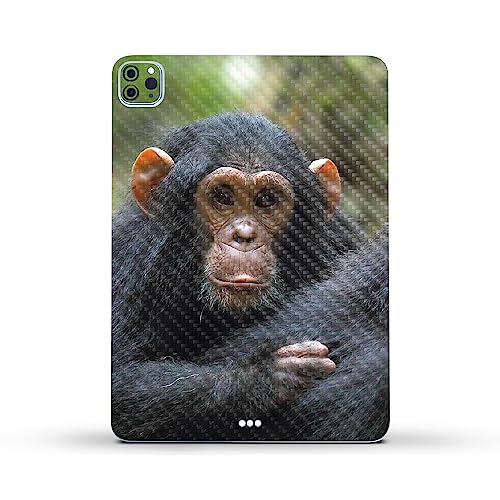 Image of MightySkins Carbon Fiber Skin Compatible with Apple iPad Pro 11 inch M2 4th Gen (2022) Full Wrap Kit - Baby Chimp | Protective, Durable Textured Carbon Fiber Finish | Easy to Apply | Made in The USA