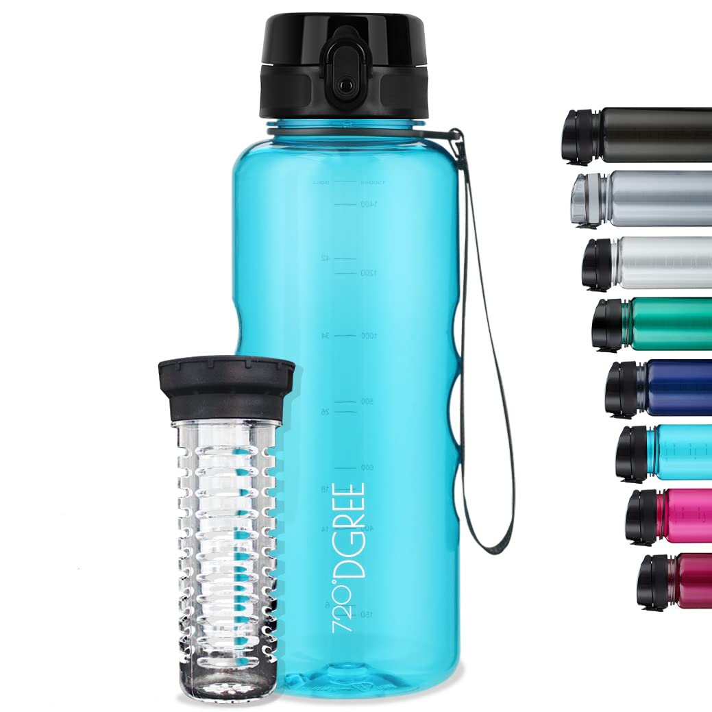 720°DGREE Botella Agua 1 Litro “uberBottle“ - Tamiz-Fruta, softTouch - Sin BPA, Prueba de Fugas, Reutilizable - Cantimplora, Water Bottle ideal para Deporte, Fitness, Gimnasio, Senderismo, Ciclismo — view 233
