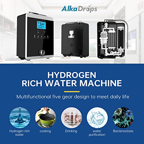 Foto von Wasserionisierer und Wasseraufbereiter, pH 3–11 Alkaline Säure Wassermaschine, bis zu -800 mV ORP, 8000 Liter pro Filter, Regelventil zur Kontrolle von pH und ORP,Auto-Reinigung Weiß/Schwarz