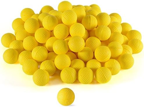 Ray Squad 150 Rounds | Ammo Bulk Yellow Foam Bullet Ball with/Replacement Refill Pack Compatible with Rival Nerf Apollo, Zues, Khaos, Atlas, & Artemis Blasters (HIR,High-Impact Rounds - Yellow)