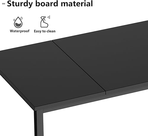 Miniatura 170 de DlandHome Escritorio pequeño para computadora de 31.5 pulgadas, mesa de escritura para espacios pequeños, mesa de estudio, escritorio para Nogal