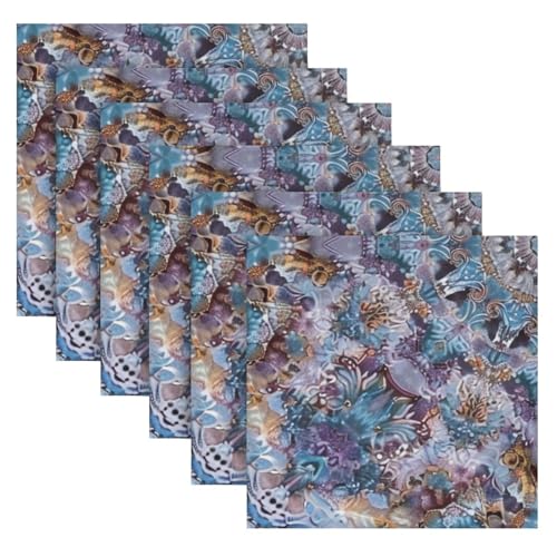 Servilletas de Tela Boho Mandalas Indianas Set x6 miniatura 2