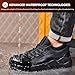 ulogu Steel Toe Shoes for Men Women Puncture Proof Non Slip Waterproof Work Safety Sneakers Comfortable Construction Black