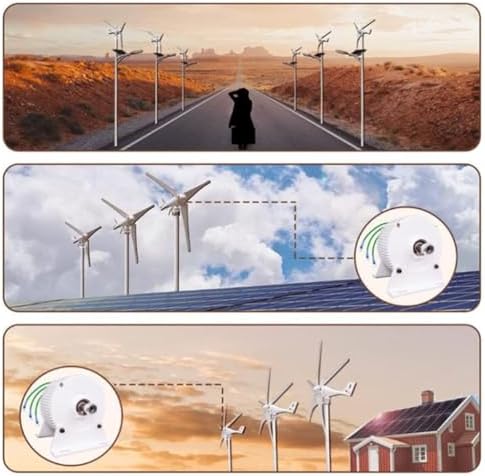 High Efficiency 10000W Gearless Three-Phase AC Generator, 12V-220V Portable Home Power Generator with Base, Hydro Wind Turbine System (Includes Controller)