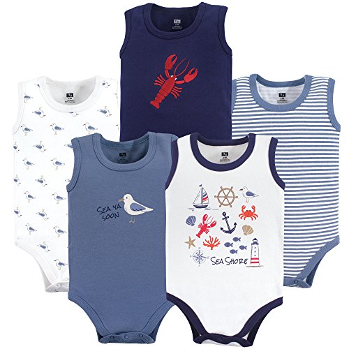 Image of Hudson Baby Unisex Baby Cotton Sleeveless Bodysuits