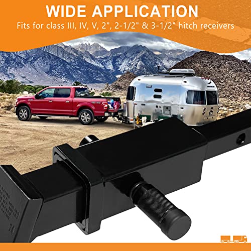 Trailer Hitch Locks, Hitch Lock With 5/8'' Dia 3-1/2” Long Pin Fits Class Iii Iv 2"& 2-1/2" Hitches, Trailer Hitch Lock With Anti-Rattle O-Rings For Trailer Truck Car Boat (1 Pack) #TOP3