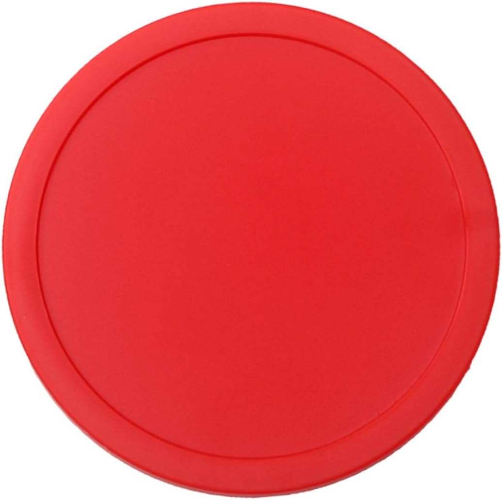 Toddmomy 4pcs 75mm Air Hockey Pucks Set Sturdy Red Table Hockey Pucks for Mini Compatible Standard Tables for Boys and Girls and Family Fun