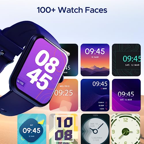 Image of Boat Xtend Plus Smart Watch w / 1.78 inch (4.5 cm) AMOLED Display, Coins, Advanced BT Calling, 100+ Sports Mode, Always On Display, HR & SP02 Monitoring & Stress Monitoring(Royal Blue)