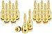 Produktbild Poppstar 12x High End Bananenstecker (2-teilig), Bananas für Lautsprecherkabel (bis 4 mm²), Lautsprecher, AV Receiver, 24k vergoldet (6X schwarz, 6X rot)