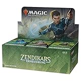 Inhalt: Die Draft Boosterbox enthält 36 Zendikars Erneuerung Draft-Boosterpackungen à 15 Karten und 1 Expeditionsland als Box-Topper
