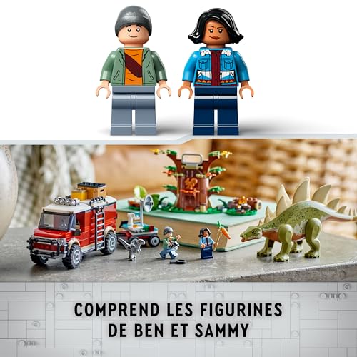 LEGO Jurassic World Missions Dinosaures : la Découverte du Stégosaure - Pour Garçons et Filles dès 6 Ans - Jouet de Minifigurines de Dinosaures à Offrir à des Enfants et des Fans de Ben et Sammy 76965