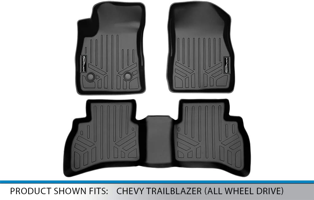 SMARTLINER Custom Fit Floor Mats 2 Row Liner Set Compatible with 2021-2025 Chevrolet Trailblazer