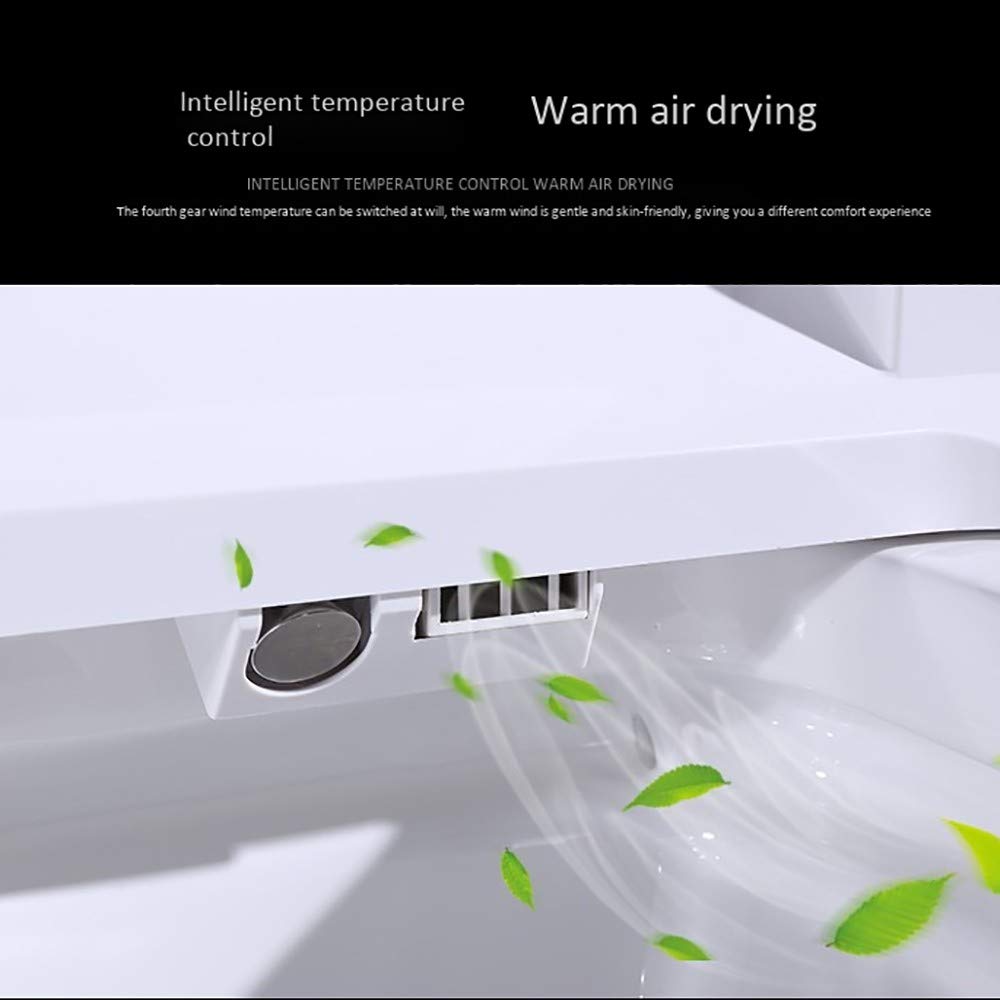 Bidet Toilet Seat, Electric Smart Heated Toilet Seat, Feminine & Front Rear Wash, Instant Warm Water & Dryer, Self-Clean Nozzle, Soft Closed Toilet Lid, Wireless Remote Night Light Elongated - View #13