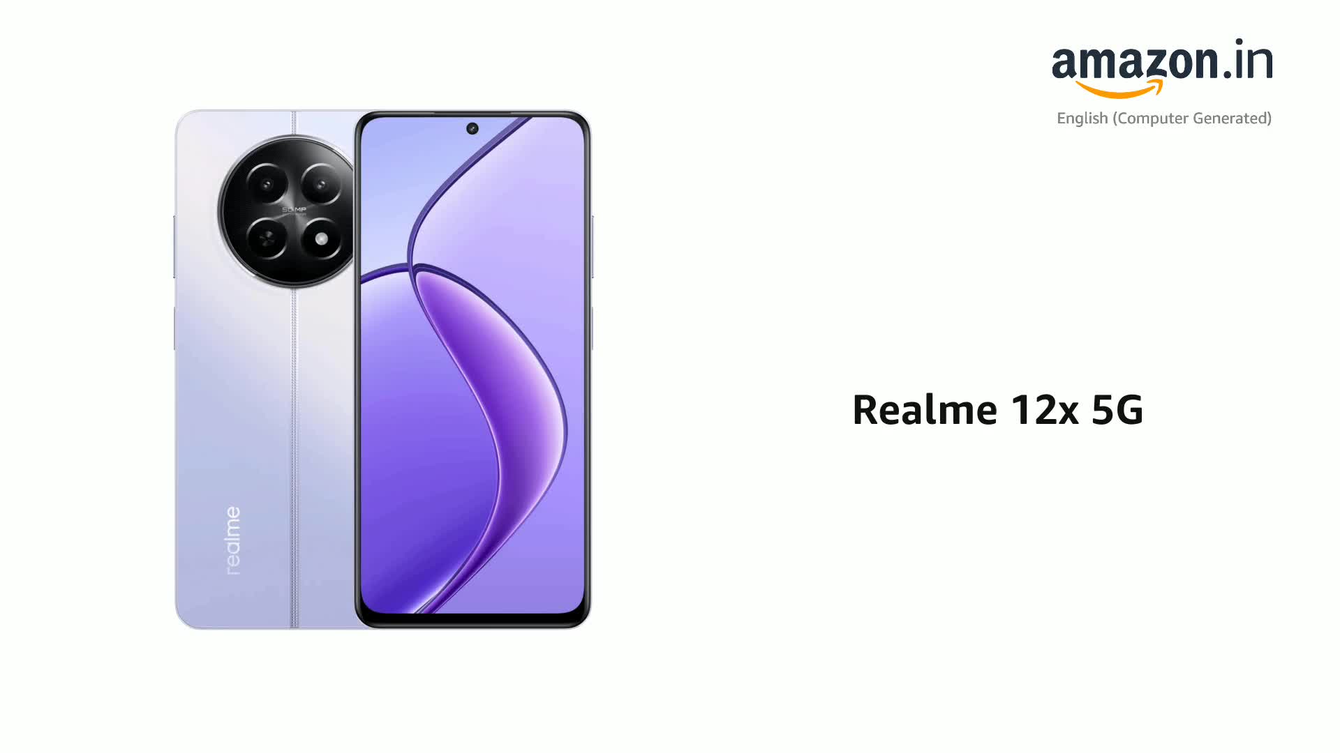 Refurbished) realme 12x 5G (Twilight Purple, 8GB RAM, 128GB